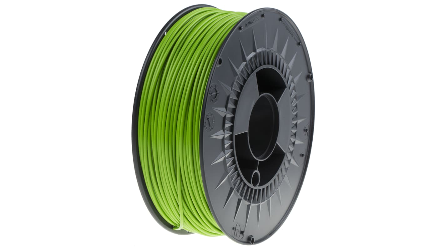 RS PRO 3D打印PLA材料, 2.85mm直径, FDM技术, 绿色, 1kg, 适用于台式3D打印机