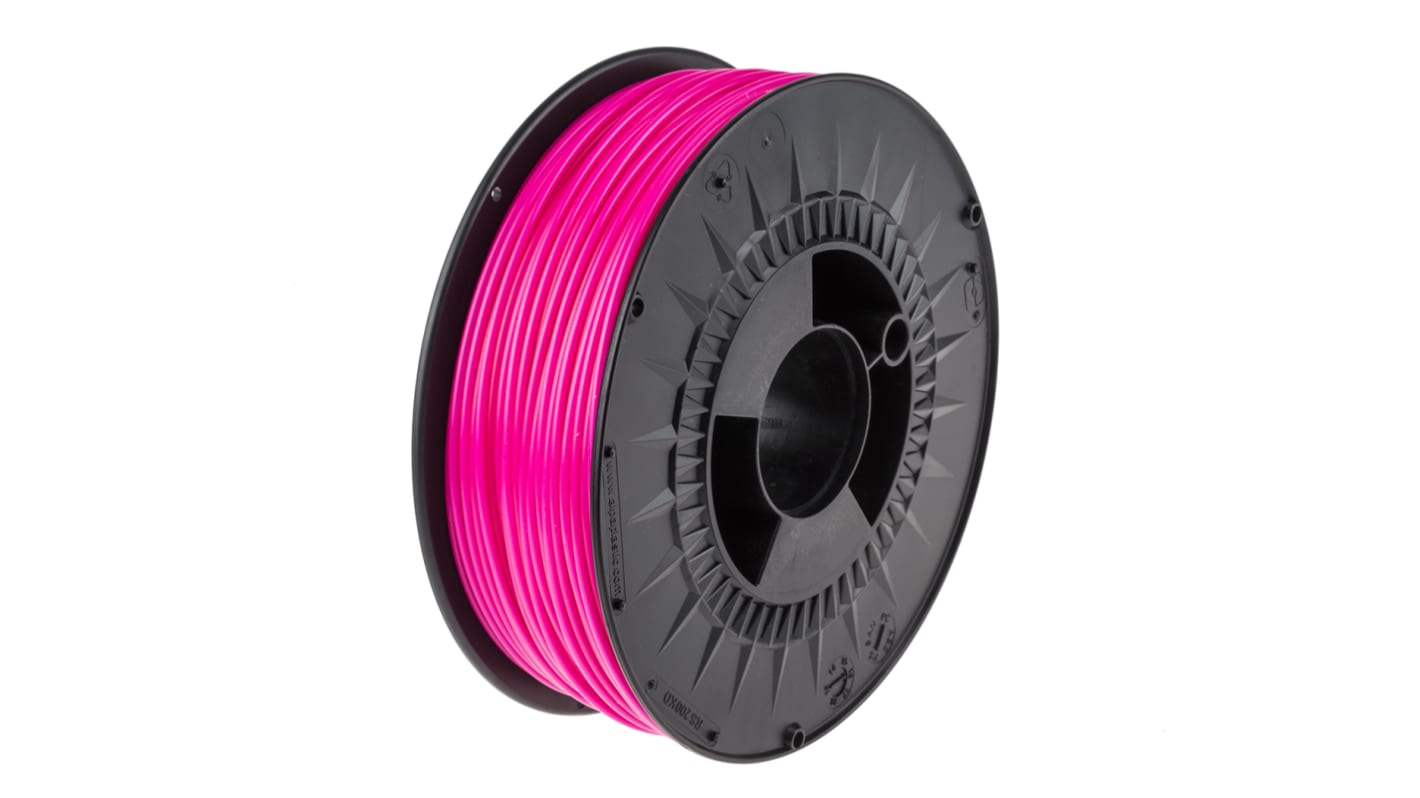 RS PRO 2.85mm Pink PLA 3D Printer Filament, 1kg
