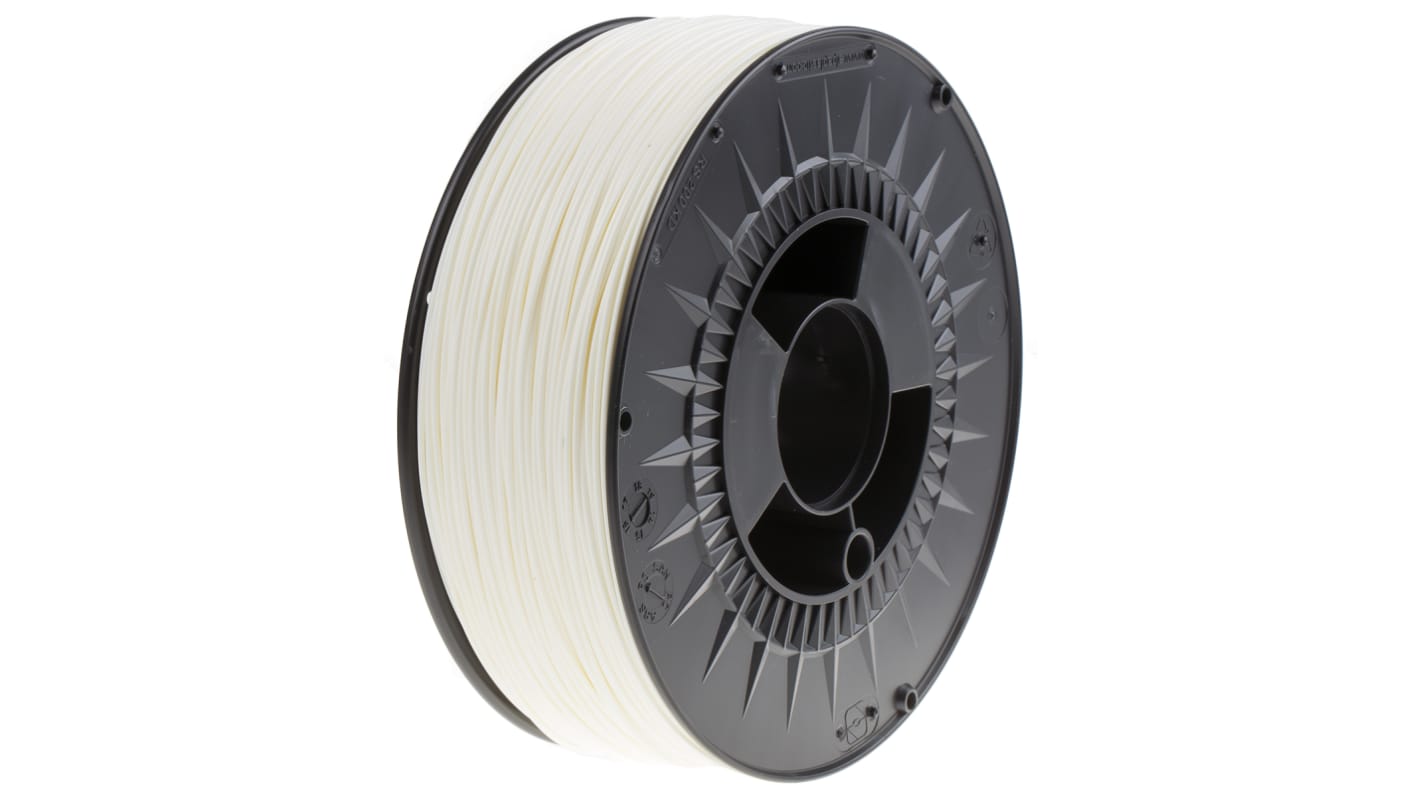 RS PRO 3D打印ABS材料, 1.75mm直径, FDM技术, 白色, 1kg, 适用于台式3D打印机
