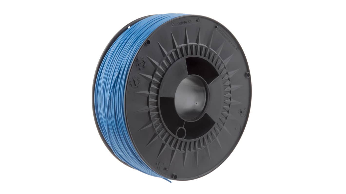 RS PRO 1.75mm Blue ABS 3D Printer Filament, 1kg