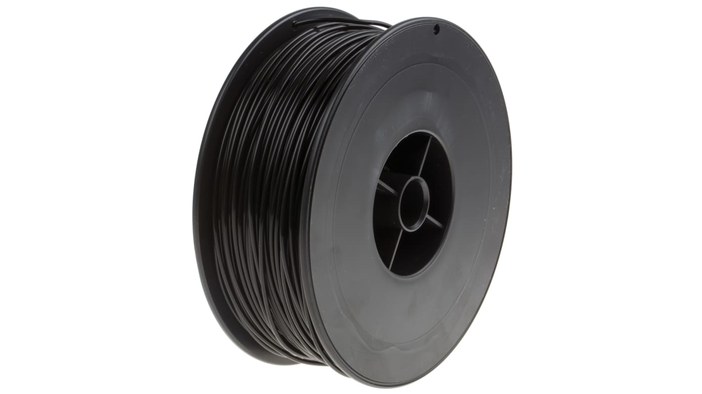 RS PRO 1.75mm Black PLA 3D Printer Filament, 300g