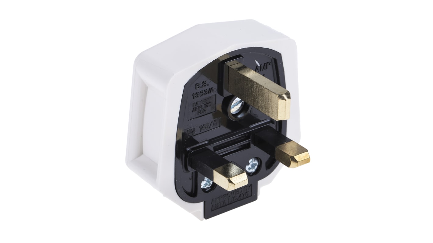 MK Electric UK Mains Plug, 13A, Cable Mount, 250 V ac