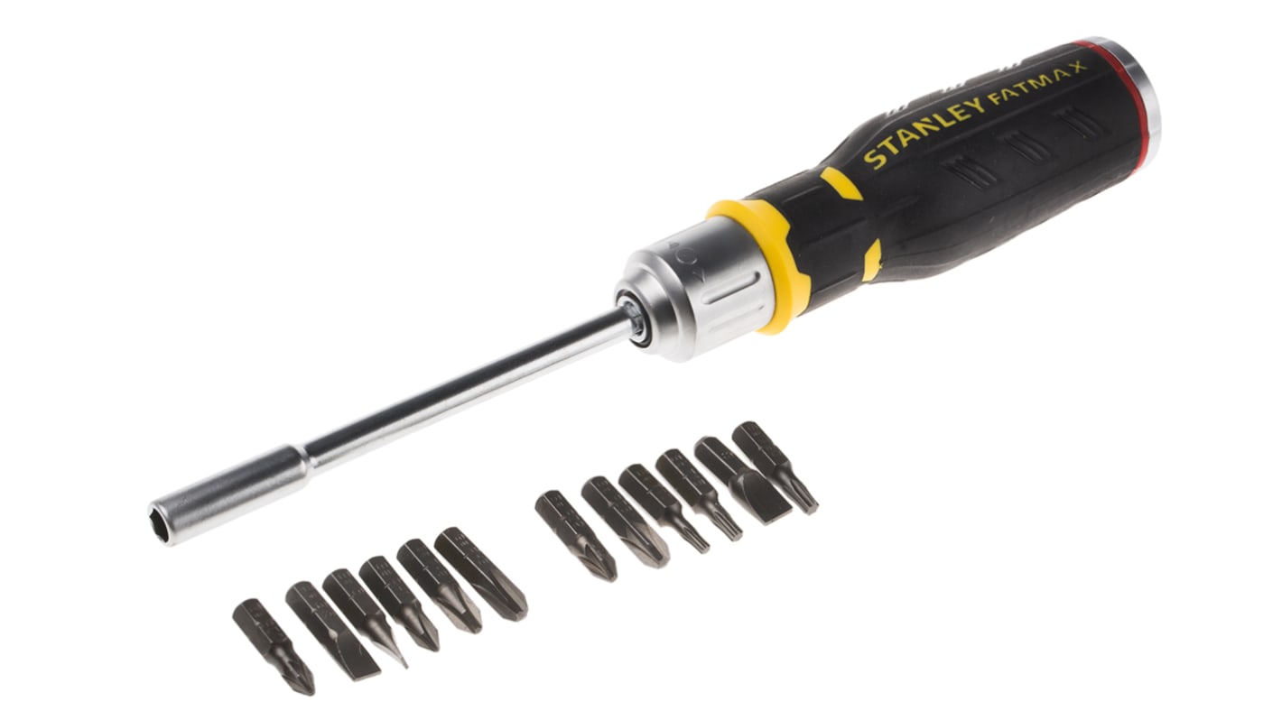 Stanley Phillips, Pozidriv, Slotted, Torx Ratchet Screwdriver & Bit Set