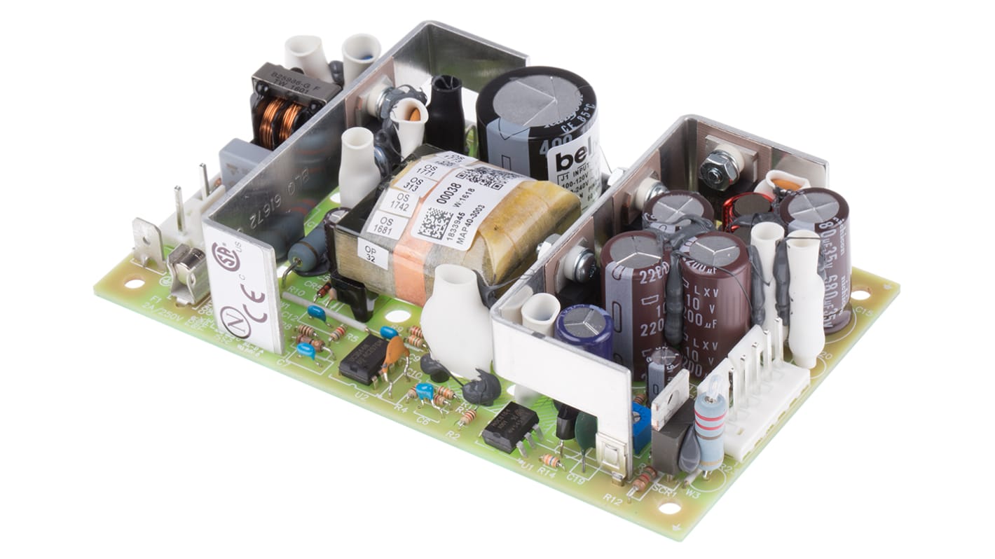 Alimentation à découpage, BEL POWER SOLUTIONS INC 40W, 3 sorties à 5 V dc, ±15 V dc 1.5 A, 3 A, 200mA