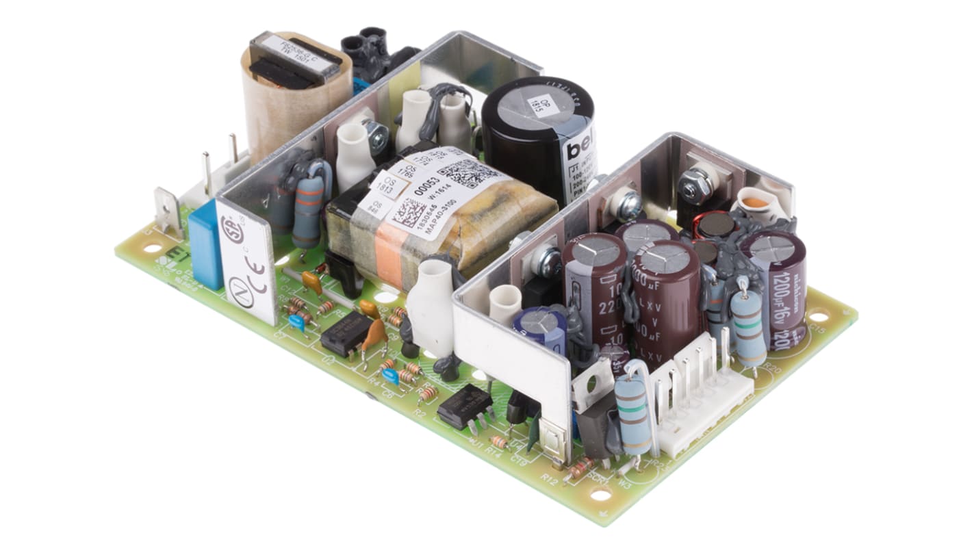 BEL POWER SOLUTIONS INC Switching Power Supply, MAP40-3100, 5 V dc, ±12 V dc, 2 A, 3 A, 300mA, 40W, Triple Output, 90