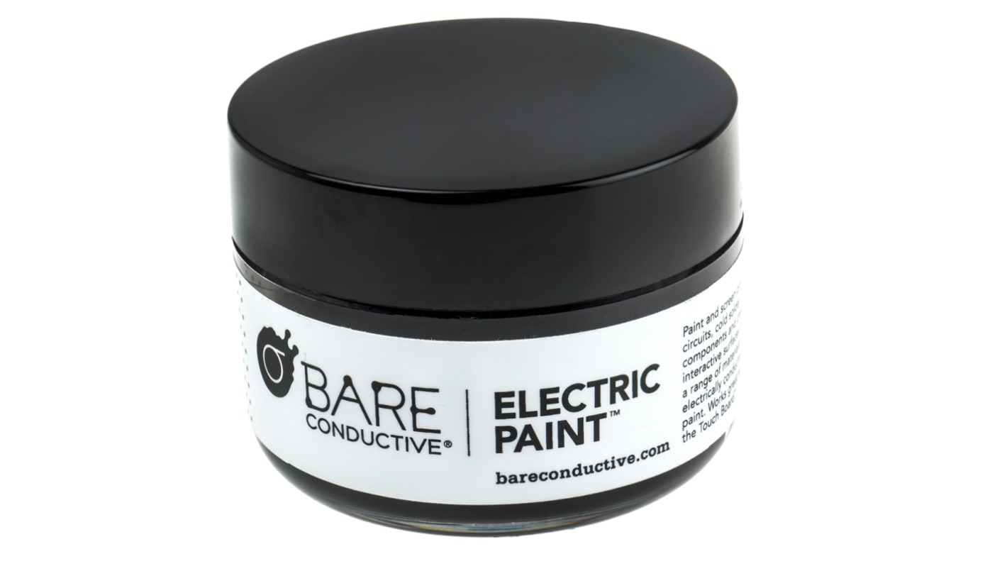 Electric Paint Nero Bare Conductive, Vaso da 50 ml, per Vernice conduttiva