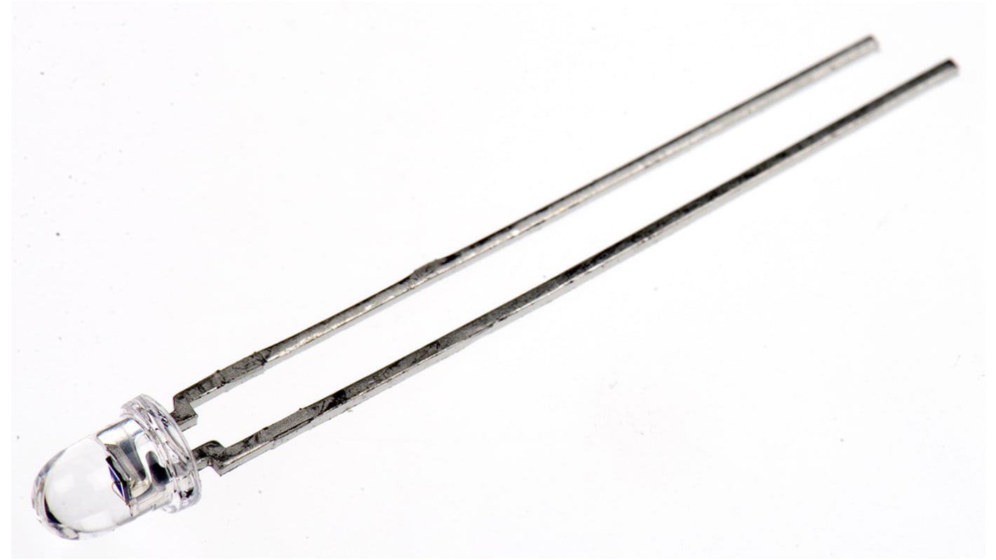 ams OSRAM 通孔红外发光二极管, 860nm波长, ±20°半强, 3mm (T-1)封装, 2针, 圆形透镜, 3.1 (Dia.) x 5.2mm
