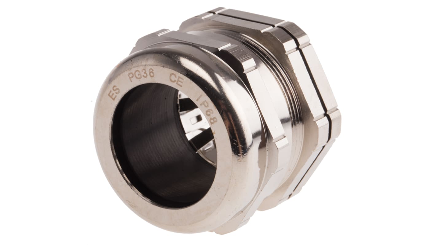 RS PRO Kabelverschraubung, PG36 Messing vernickelt 22mm/ 32mm, IP68
