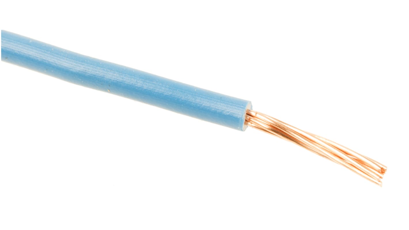 RS PRO Blue 1.5mm² Hook Up Wire, 16 AWG, 7/0.53 mm, 100m, PVC Insulation