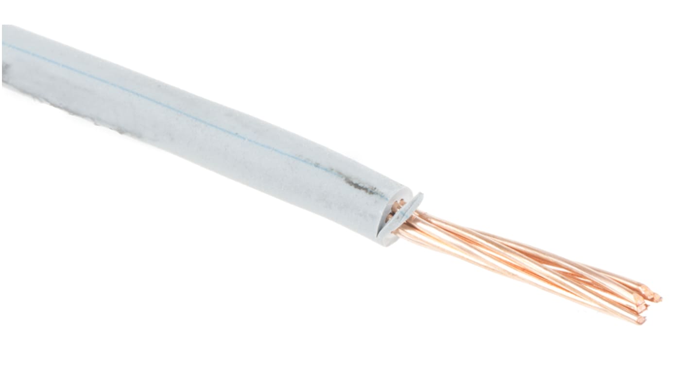 RS PRO Grey 1.5mm² Hook Up Wire, 16 AWG, 7/0.53 mm, 100m, Polyolefin Cross-linked EI5, Type EI 5 to EN 50363-5