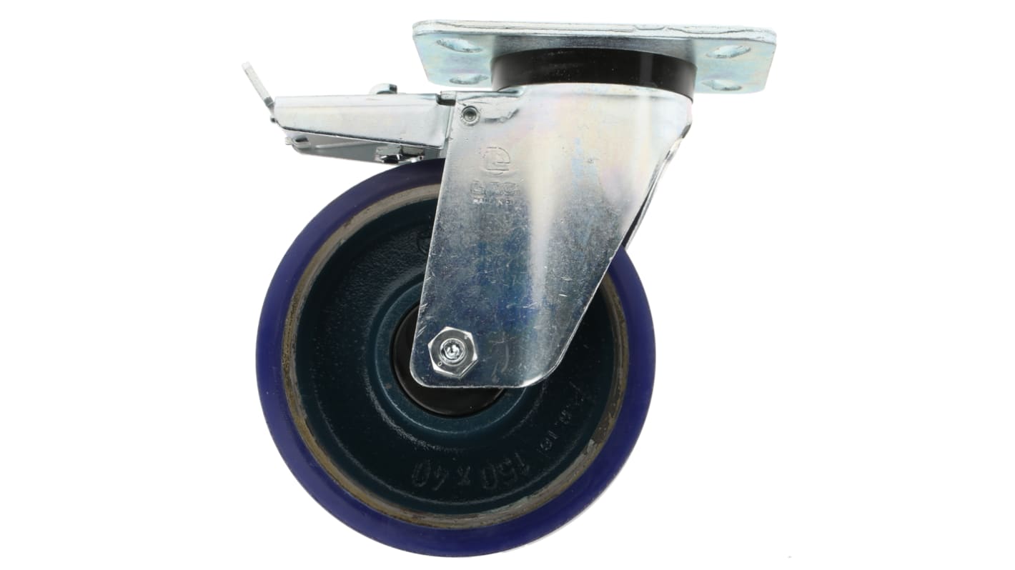 LAG Braked Swivel Castor Wheel, 450kg Capacity, 150mm Wheel