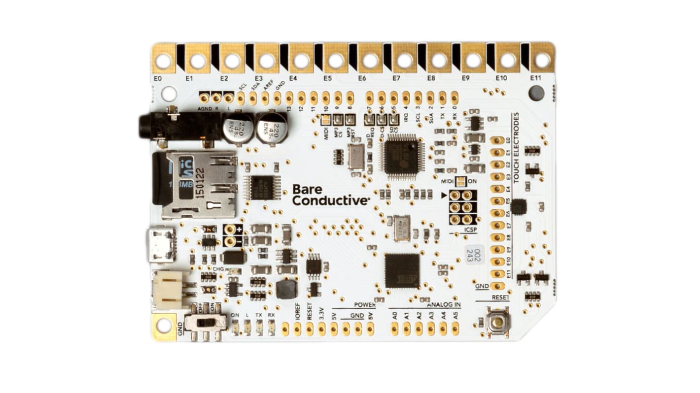 Vývojové sada pro rozhraní člověk-stroj, Kapacitní dotyková, Touch Board, klasifikace: Štít, pro použití s: Arduino