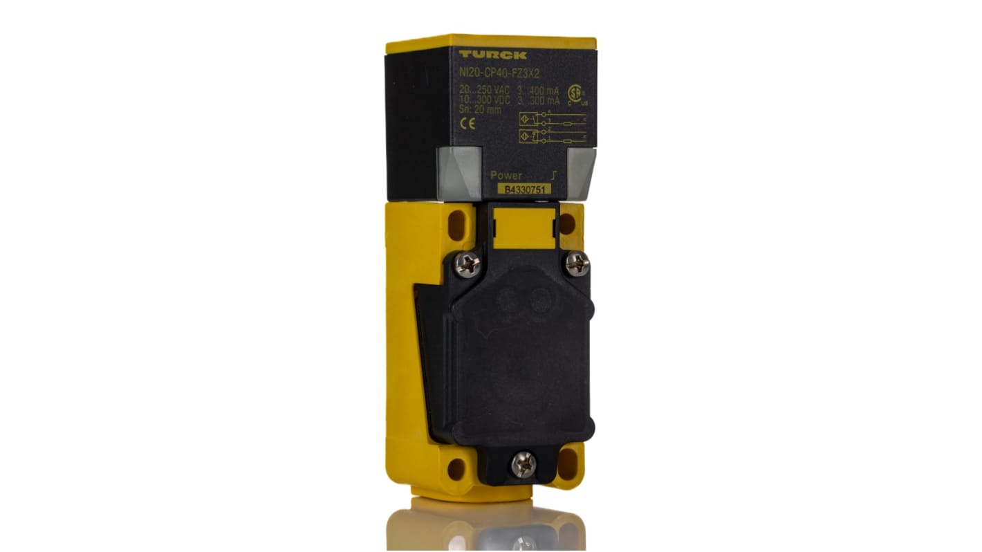 Turck Inductive Block-Style Proximity Sensor, 20 mm Detection, 20 → 250 V ac/dc, IP67