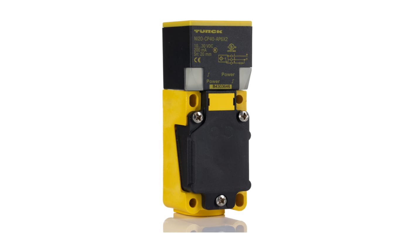 Turck Inductive Block-Style Proximity Sensor, 20 mm Detection, PNP Output, 10 → 30 V dc, IP67