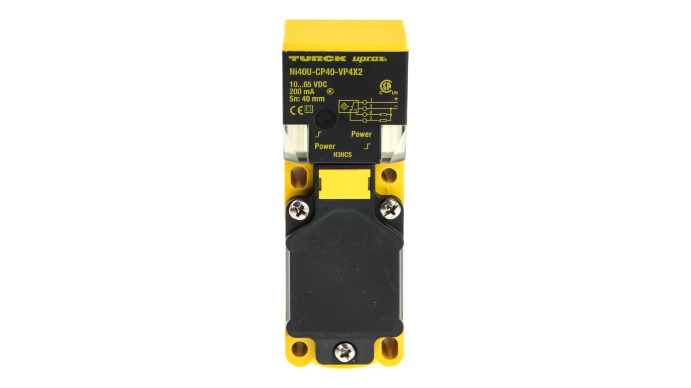 Sensor de proximidad Turck, alcance 40 mm, 10 → 65 V dc, IP67, 250Hz