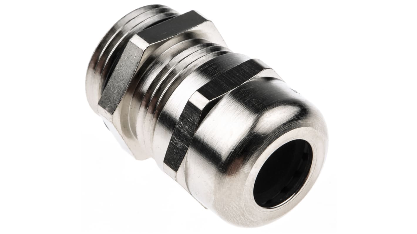 Lapp SKINTOP Series Metallic Nickel Plated Brass Cable Gland, PG11 Thread, 4mm min., 10mm max., IP68