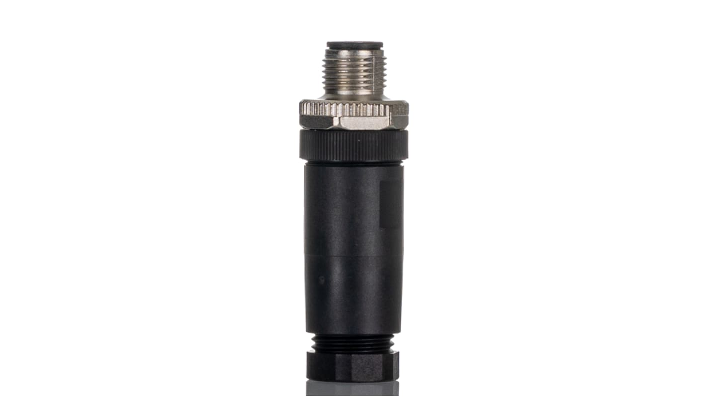 Turck Circular Connector, 4 Contacts, Cable Mount, Socket, Male, IP67, BS Series