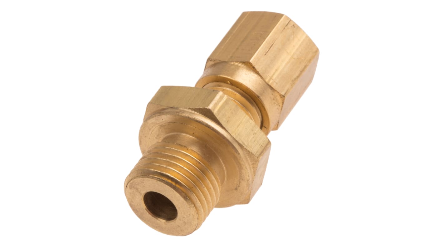 RS PRO, 1/8 BSP Compression Fitting for Use with Thermocouple or PRT Probe, 4mm Probe, RoHS Compliant Standard