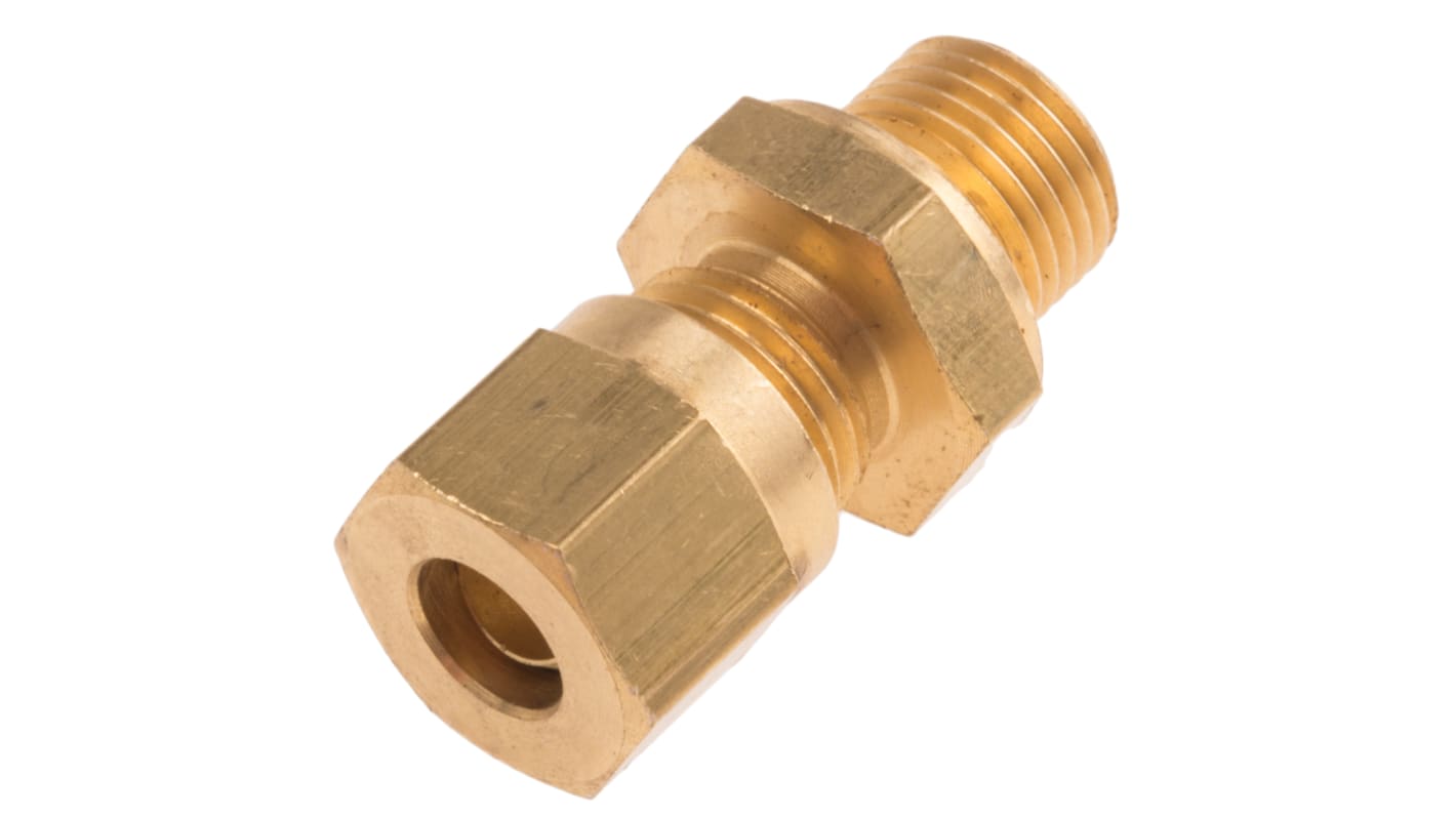 RS PRO, 1/8 BSPP Compression Fitting for Use with Thermocouple or PRT Probe, 6mm Probe, RoHS Compliant Standard