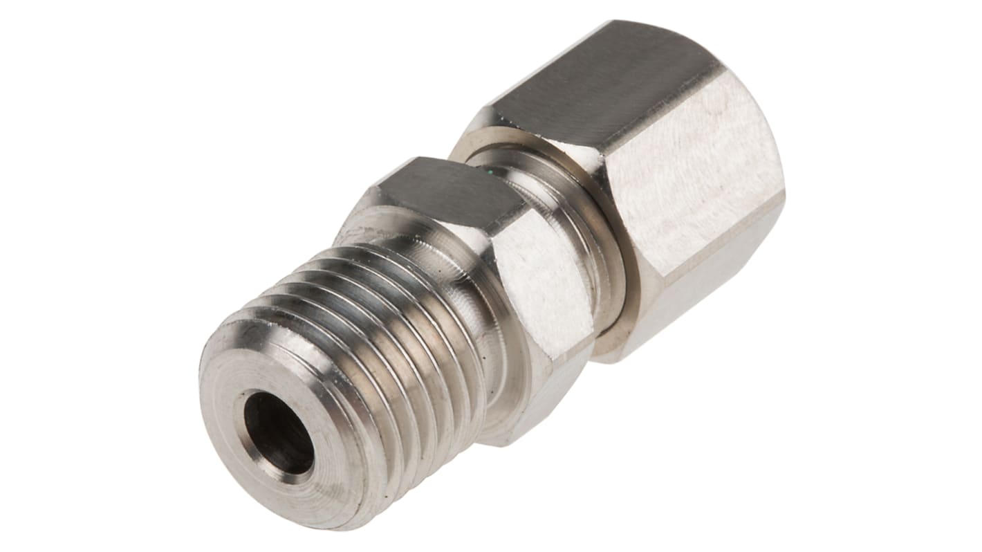 RS PRO, 1/4 BSP Compression Fitting for Use with Thermocouple or PRT Probe, 3/16in Probe, RoHS Compliant Standard