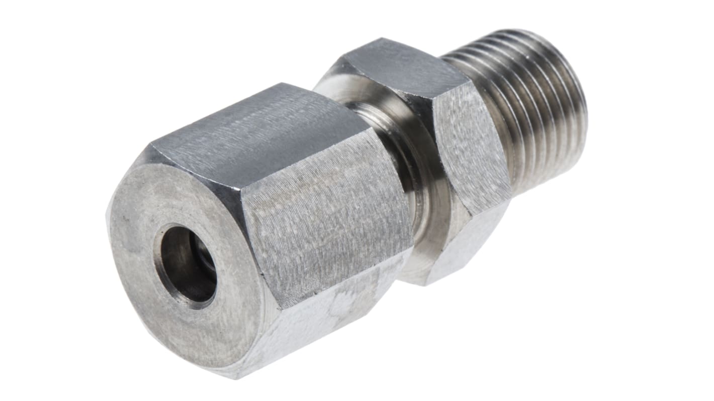 RS PRO, 1/8 BSP Compression Fitting for Use with Thermocouple or PRT Probe, 4.5mm Probe, RoHS Compliant Standard