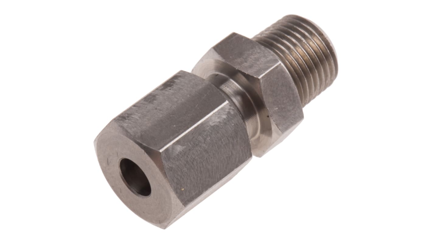 RS PRO, 1/8 BSPT Compression Fitting for Use with Thermocouple or PRT Probe, 3/16in Probe, RoHS Compliant Standard