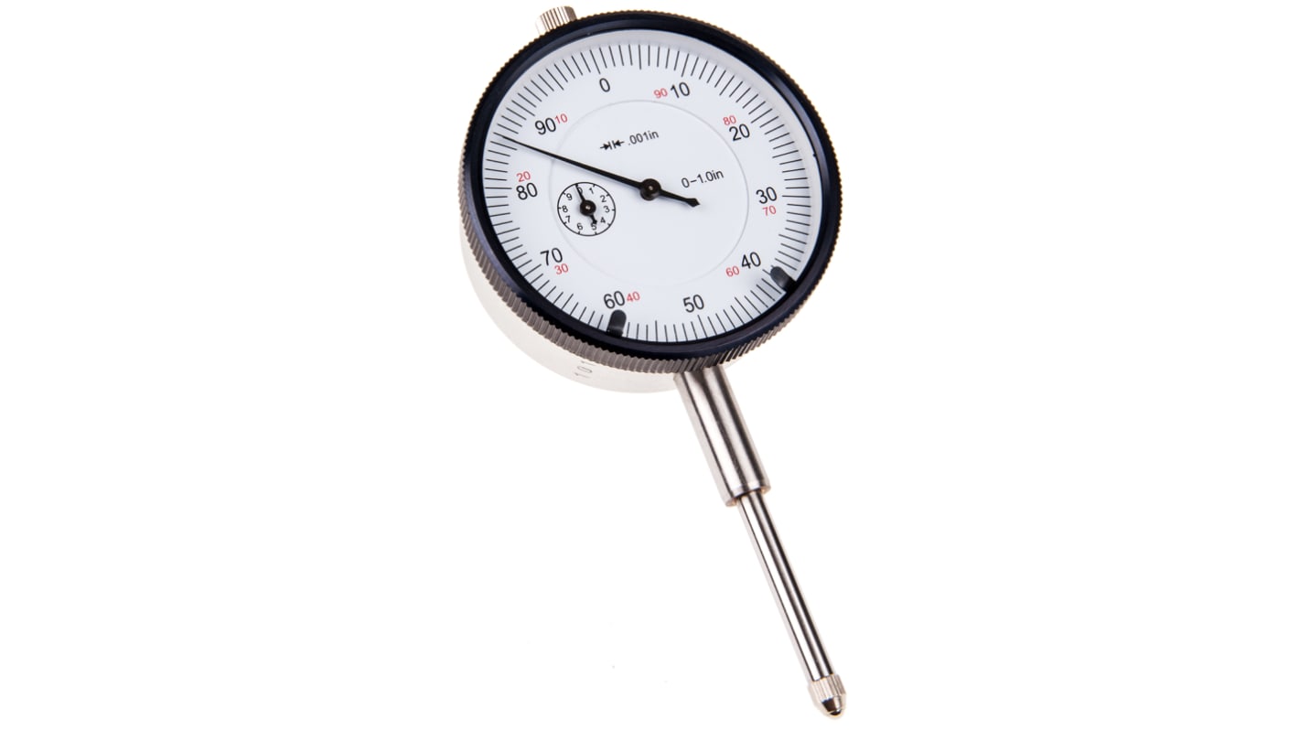RS PROImperial Dial Indicator, Maximum of 0.5 in Measurement Range, 0.001 in Resolution , ±0.008 mm Accuracy