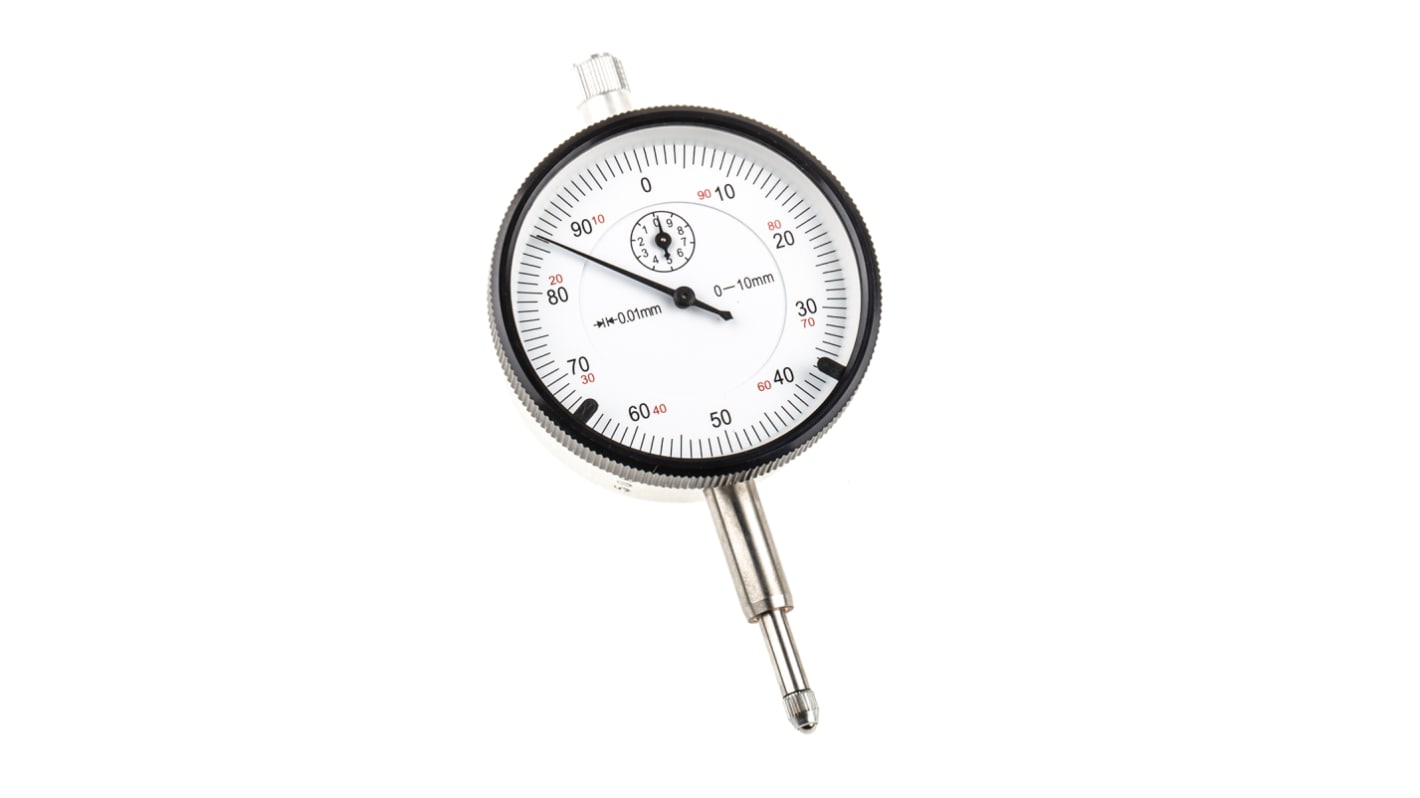 RS PROMetric Dial Indicator, 0 → 10 mm Measurement Range, 0.01 mm Resolution , ±0.008 mm Accuracy