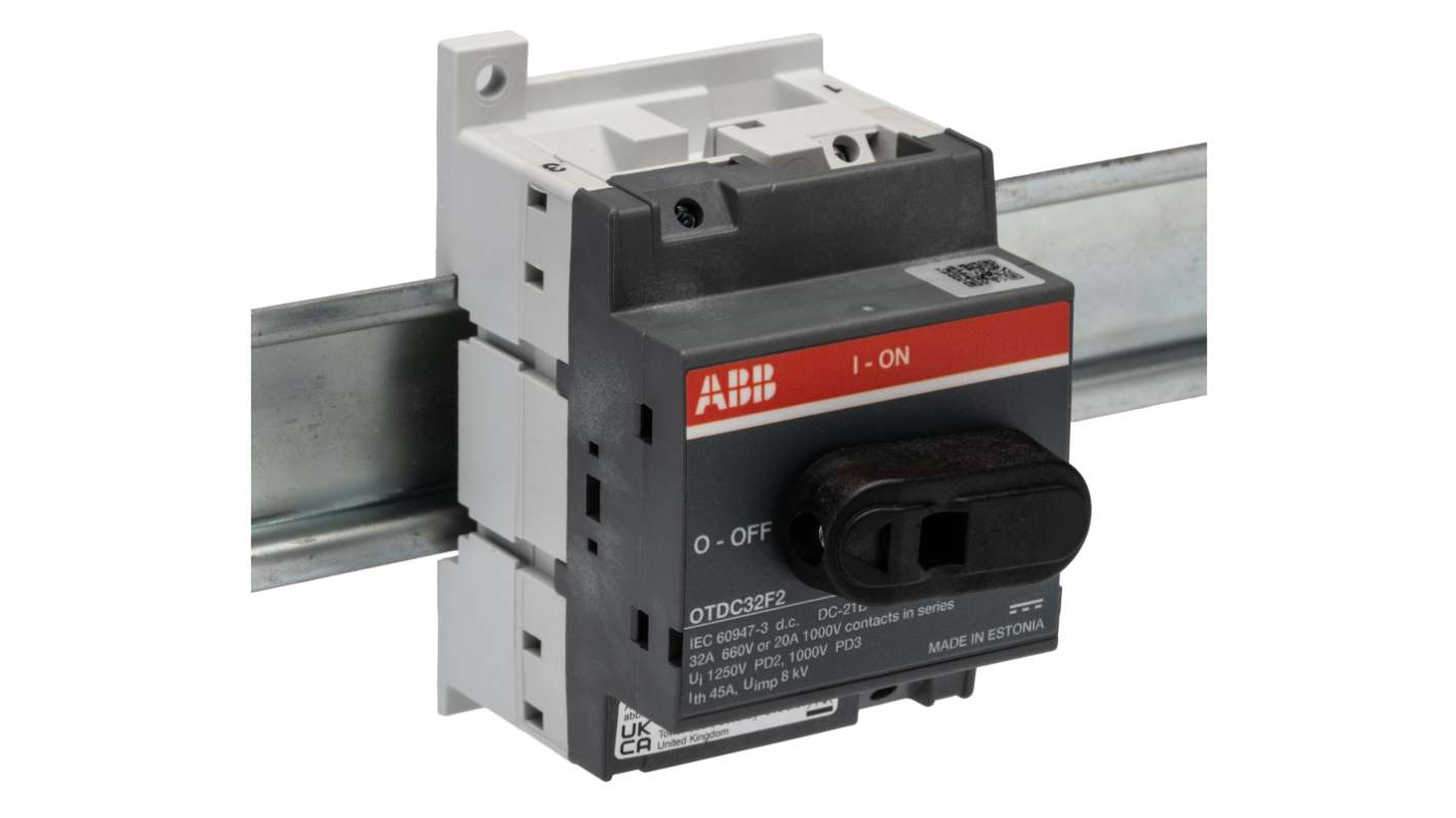 ABB 2P Pole Isolator Switch - 32A Maximum Current, IP20