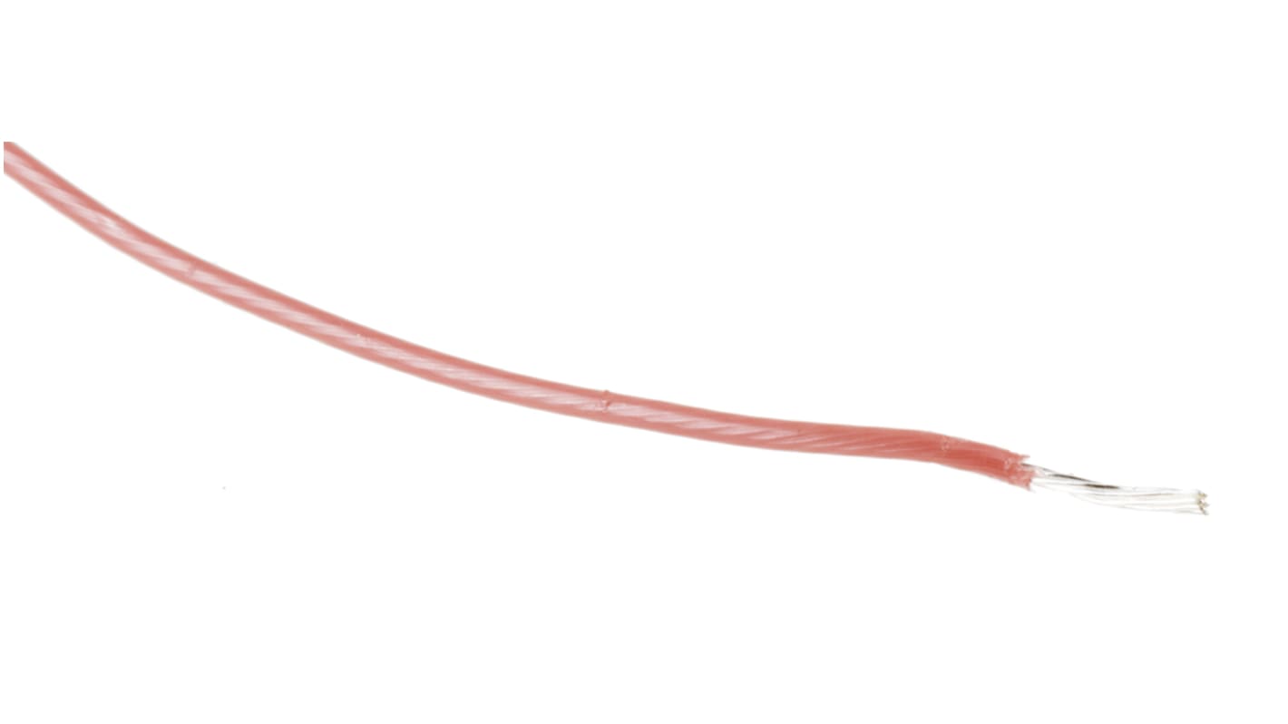 RS PRO Brown 0.12mm² Hook Up Wire, 26 AWG, 7/0.15 mm, 100m, PTFE Insulation