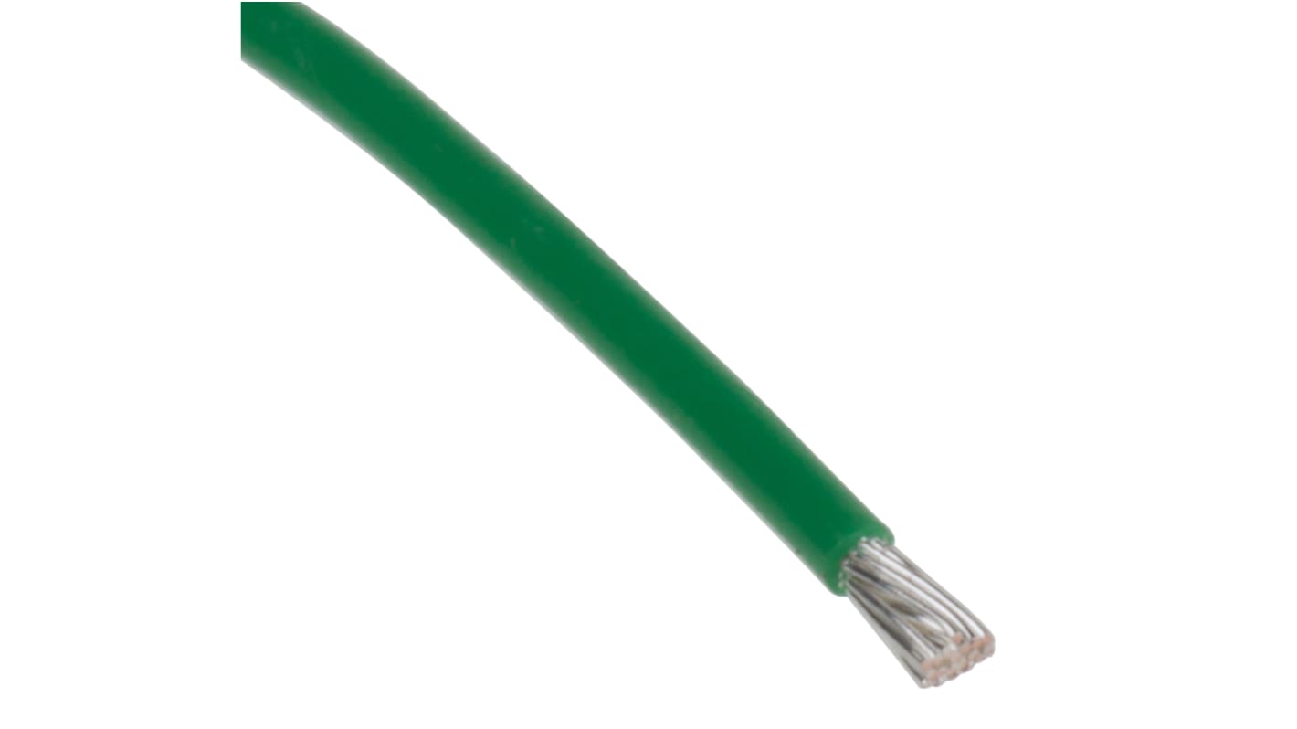 RS PRO Green 0.34mm² Hook Up Wire, 22 AWG, 19/0.15 mm, 100m, PTFE Insulation