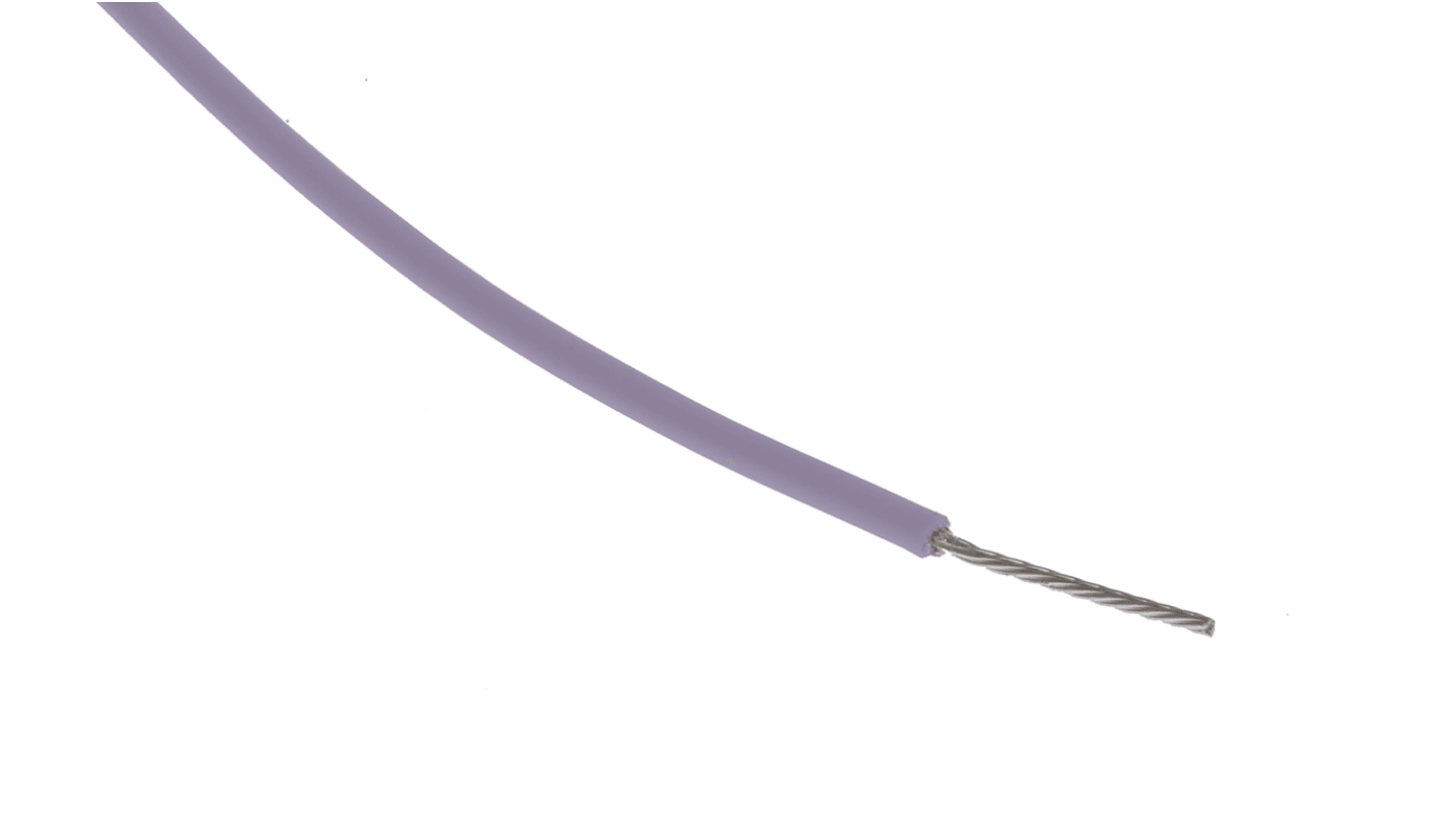RS PRO Purple 0.34mm² Hook Up Wire, 22 AWG, 19/0.15 mm, 100m, PTFE Insulation