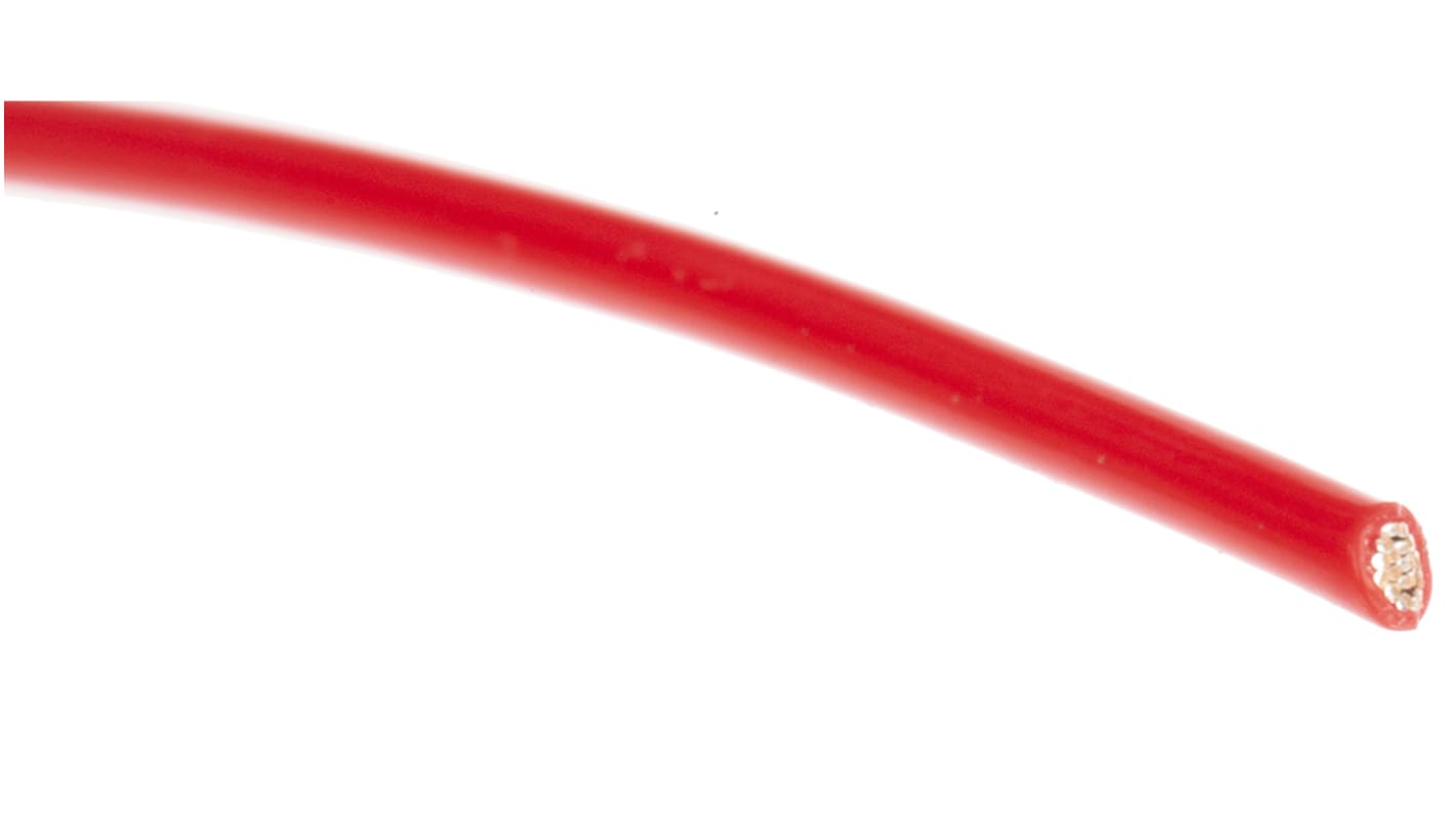 RS PRO Red 0.6mm² Hook Up Wire, 20 AWG, 19/0.2 mm, 100m, PTFE Insulation