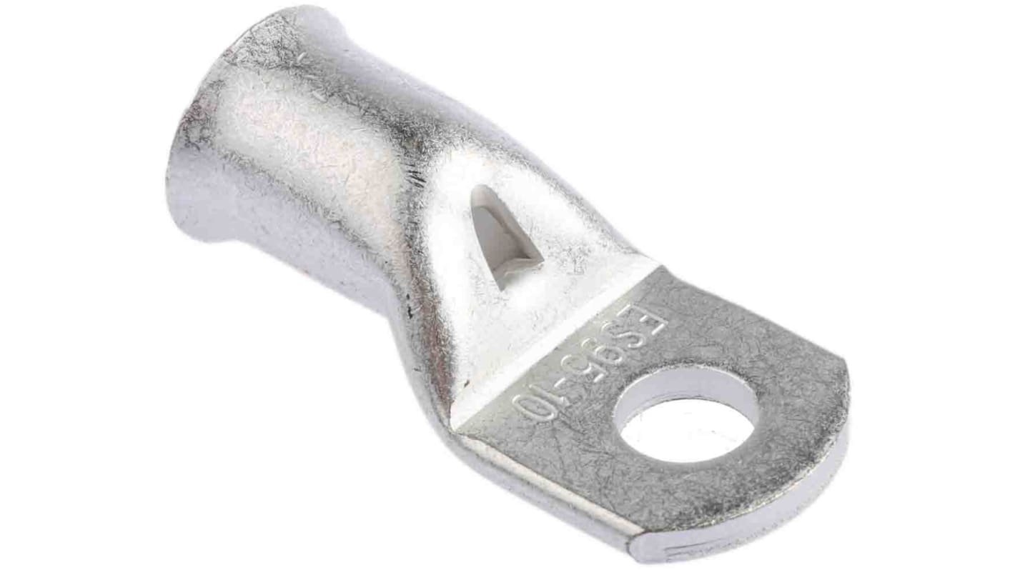 RS PRO Uninsulated Ring Terminal, 10mm Stud Size, 95mm² to 95mm² Wire Size, Natural