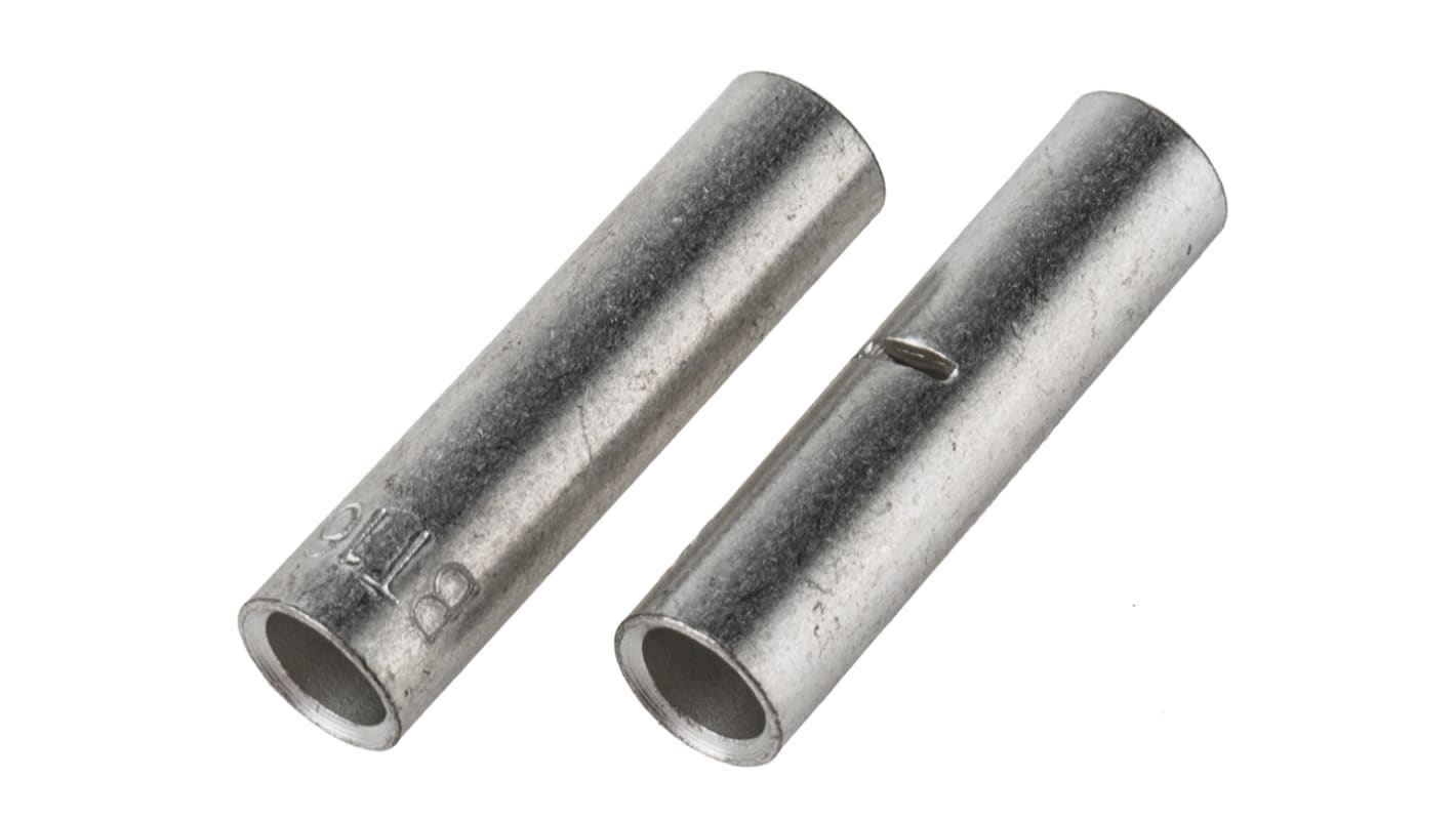 RS PRO Butt Splice Connector, Uninsulated, Tin 16 mm²