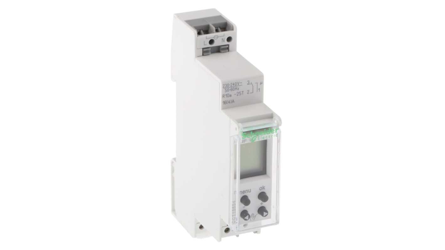 Schneider Electric Digital DIN Rail Time Switch 230 V, 1-Channel