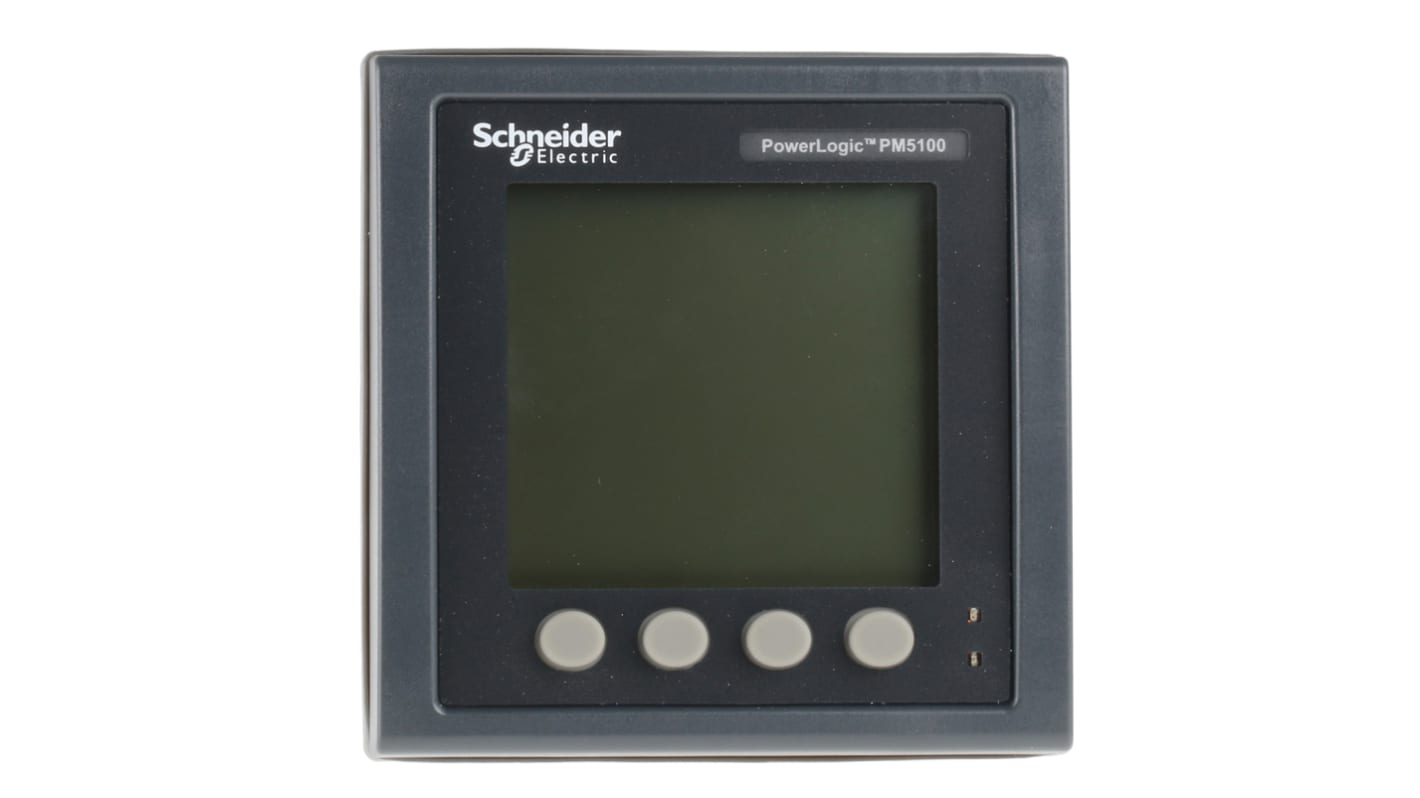 Schneider Electric 三相数字电能表, Modbus RTU and ASCII端口, LCD显示, 切面92mm x 92mm, PM5000系列