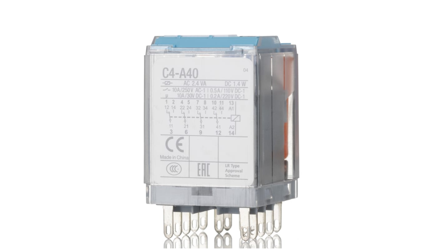 Turck Plug In Power Relay, 24V dc Coil, 6A Switching Current, 4PDT