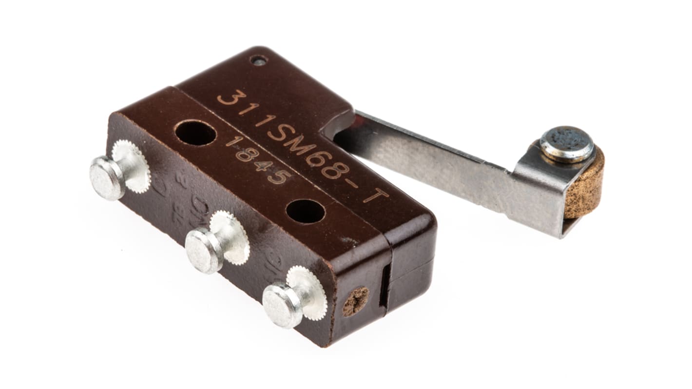 Honeywell Roller Lever Micro Switch, Solder Terminal, 1 A, SP-CO