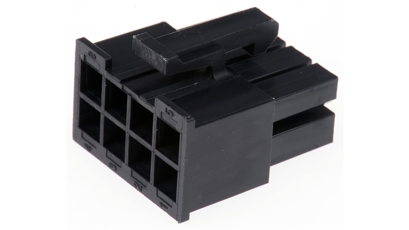 Molex, Mini-Fit Jr Female Connector Housing, 4.2mm Pitch, 8 Way, 2 Row