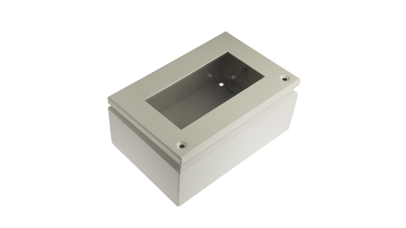 RS PRO Grey Steel Junction Box, IP65, 200 x 300 x 120mm