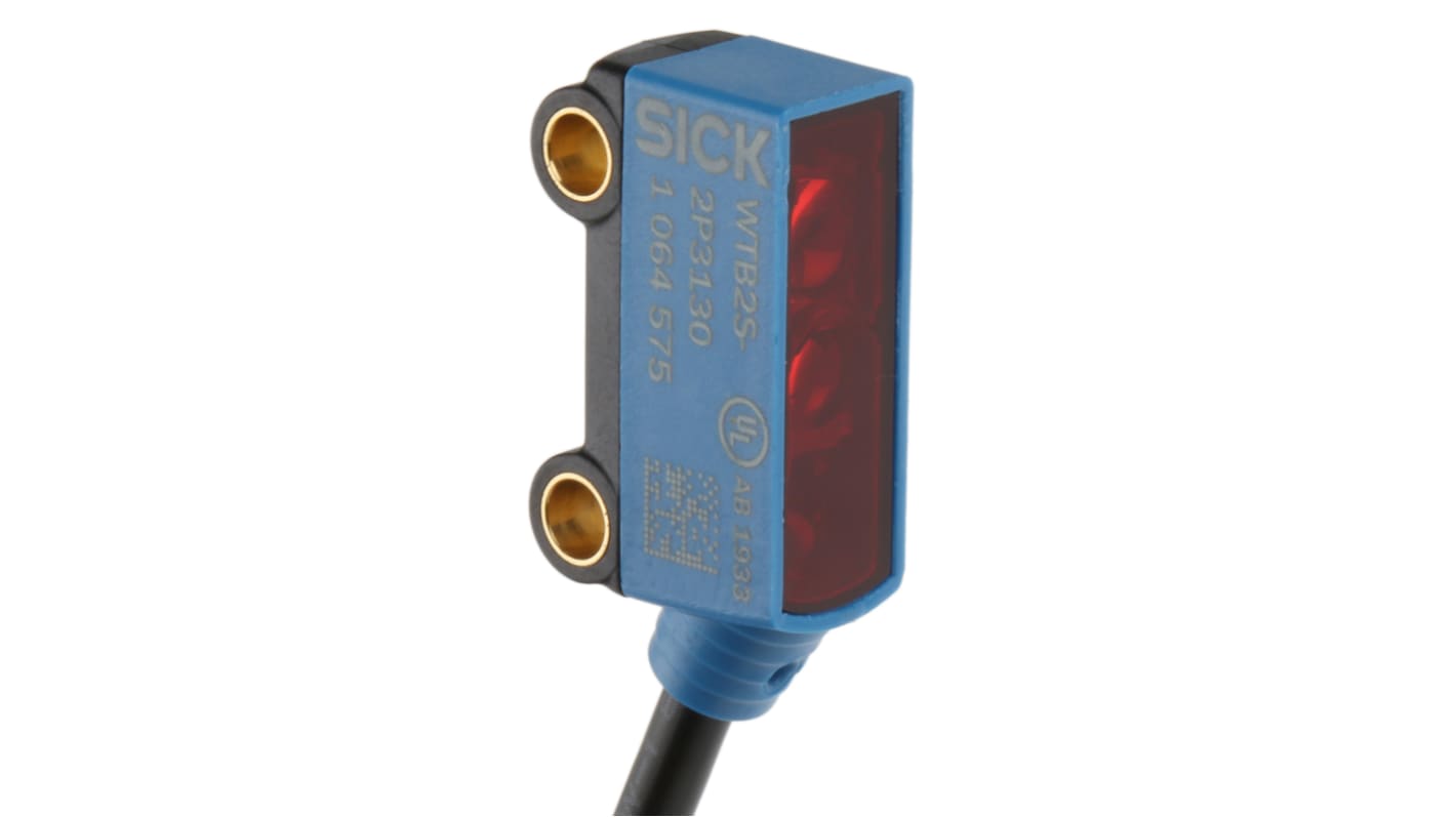 Rs-Online Sensore fotoelettrico Rettangolare SICK a soppressione di sfondo rilevamento 1 mm → 36 mm uscita PNP