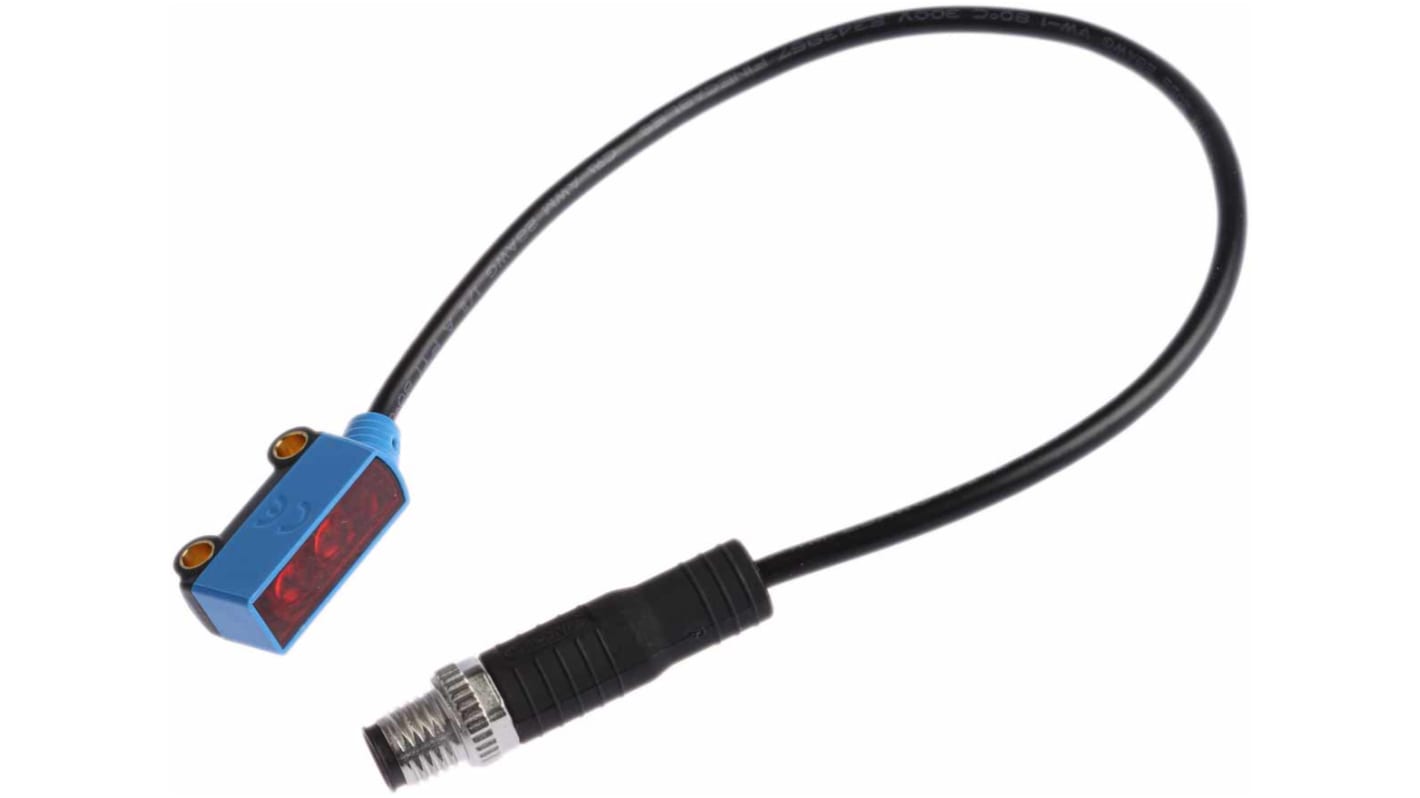 Rs-Online Sensore fotoelettrico Rettangolare SICK a soppressione di sfondo rilevamento 1 mm → 66 mm uscita PNP