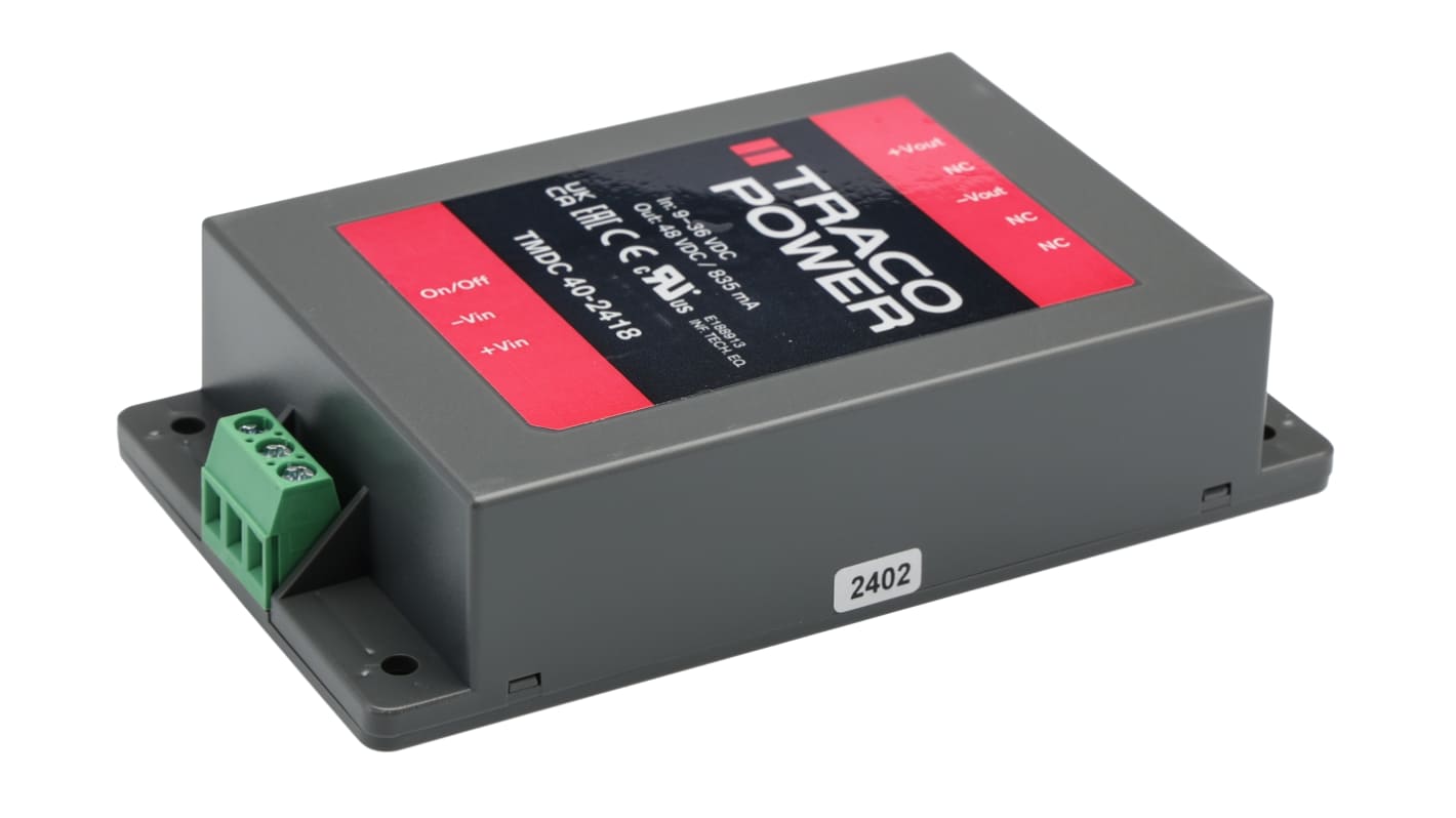 Convertitore c.c.-c.c. 40W, Vin 9 → 36 V c.c., Vout 48V cc, 2.5kV cc