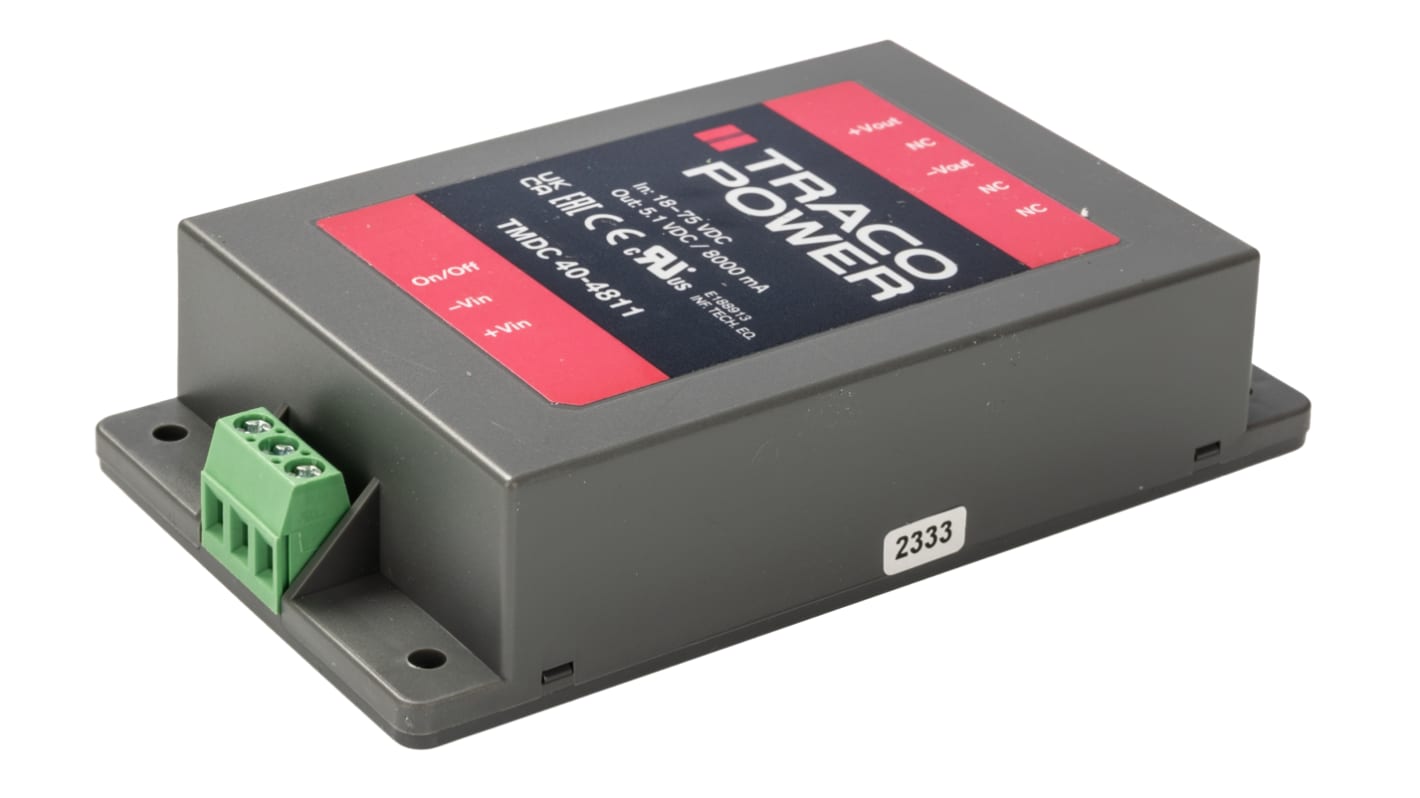Convertitore c.c.-c.c. 40W, Vin 18 → 75 V c.c., Vout 5.1V cc, 2.5kV cc