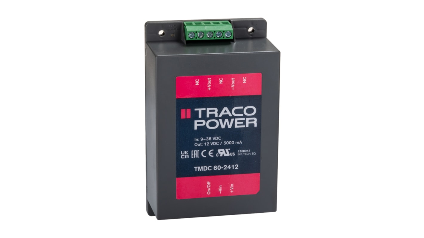 Convertitore c.c.-c.c. 60W, Vin 9 → 36 V c.c., Vout 12V cc, 2.5kV cc