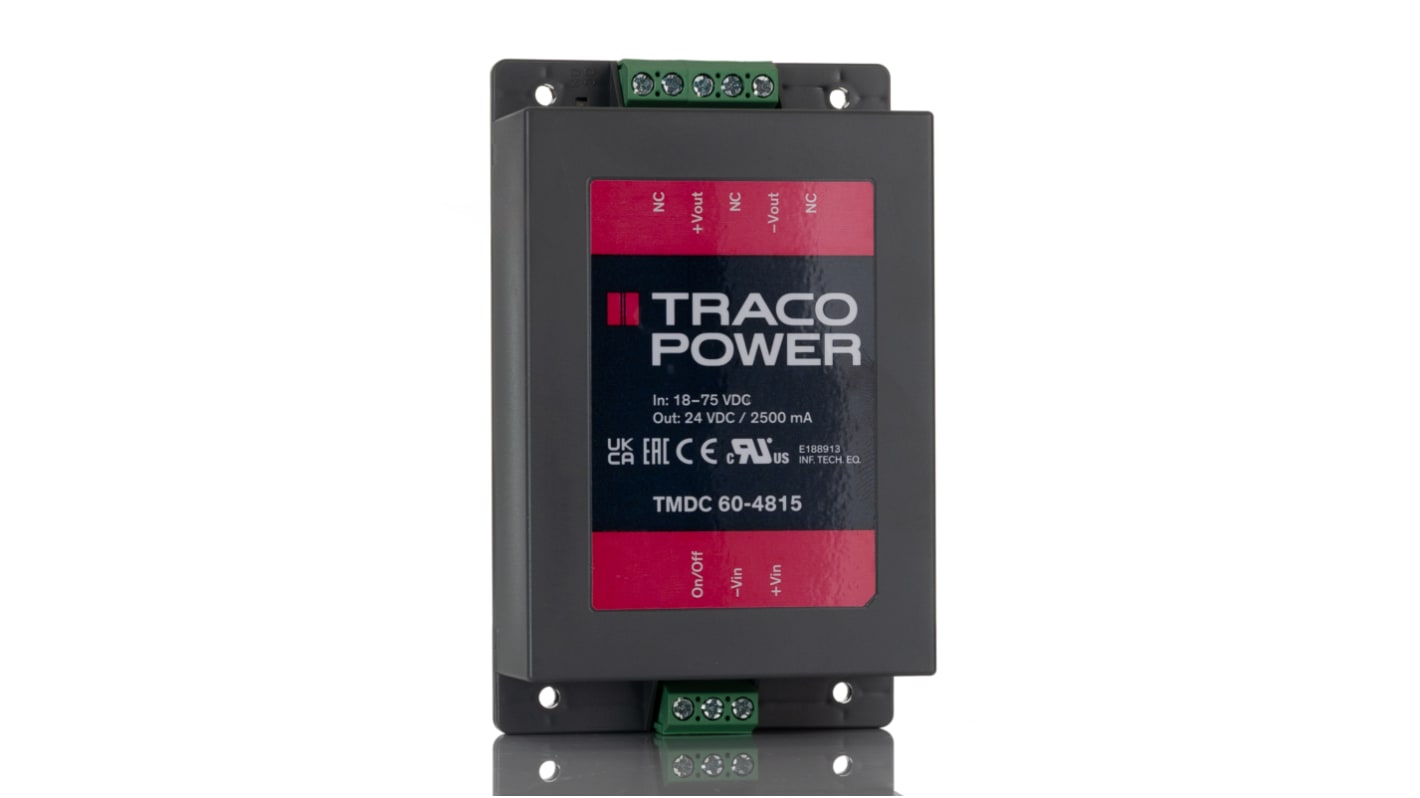 Convertitore c.c.-c.c. 60W, Vin 18 → 75 V c.c., Vout 24V cc, 2.5kV cc