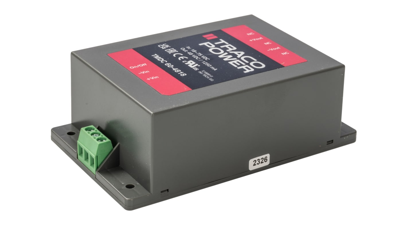 Convertitore c.c.-c.c. 60W, Vin 18 → 75 V c.c., Vout 48V cc, 2.5kV cc