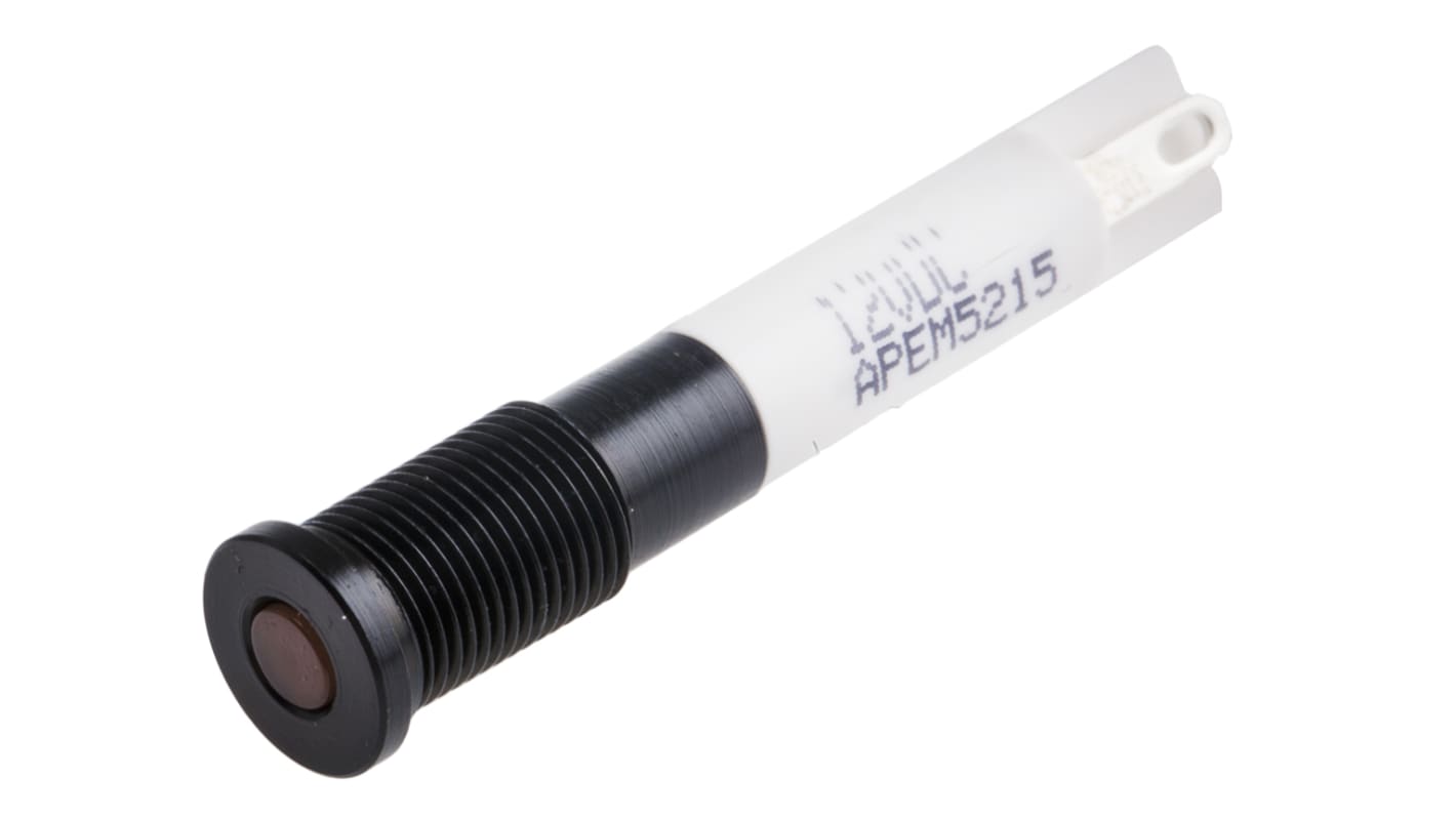 RS PRO Orange Panel Mount Indicator, 10.8 → 13.2V dc, 6mm Mounting Hole Size, IP67