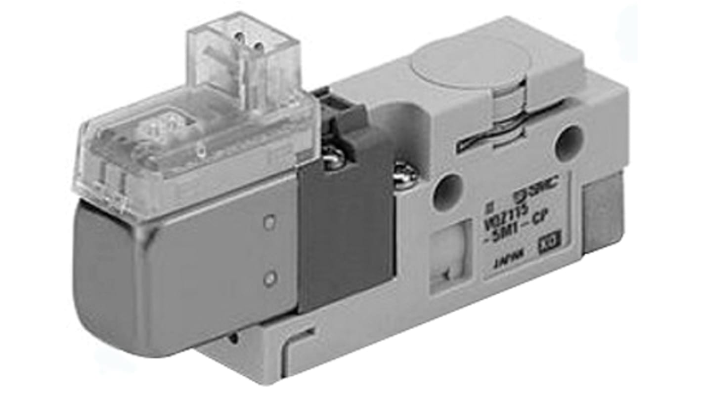 SMC Solenoid Valve VQZ115-5LO1-CP-Q, 3 port(s) , NC, 24 V dc, 1/8in